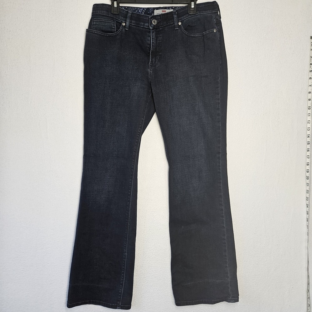 Levis 525 Perfect Waist Bootcut Jeans Womens 14 M Denim Stretch Flap Pockets 14M